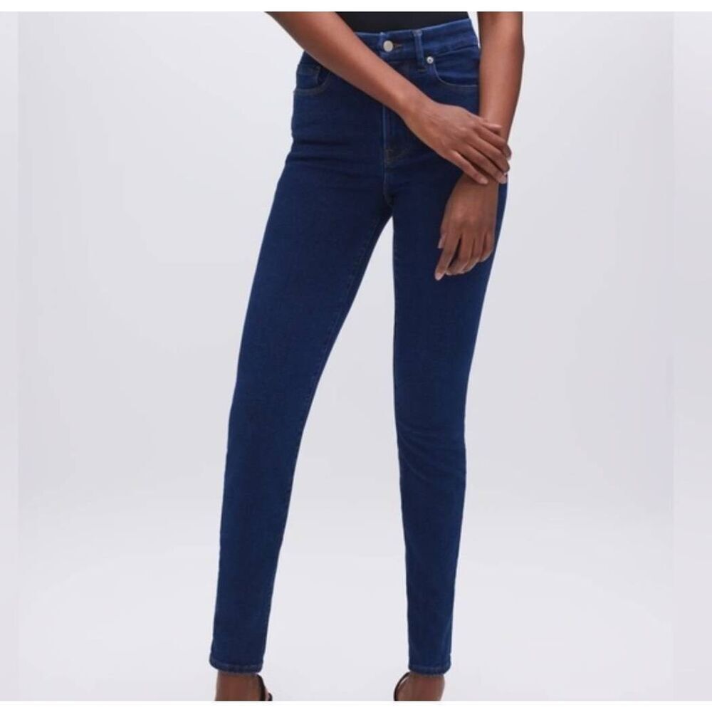 Good American Always Fits Good Waist Skinny Jean In Blue 821 Sz 14-18